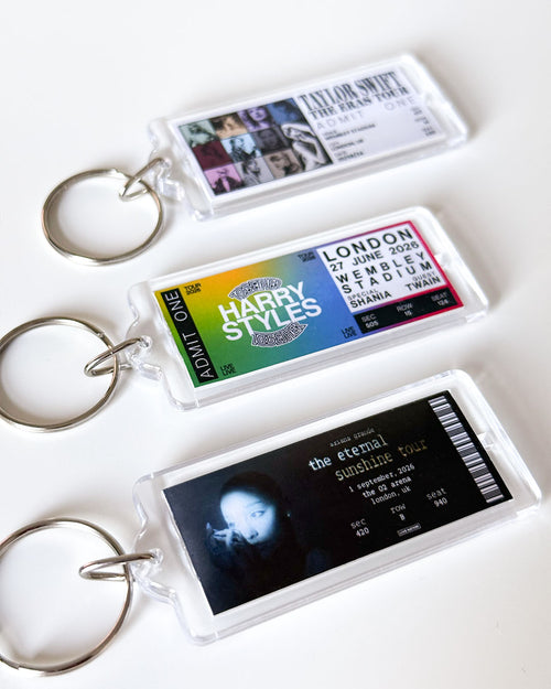 Concert Ticket Keychain