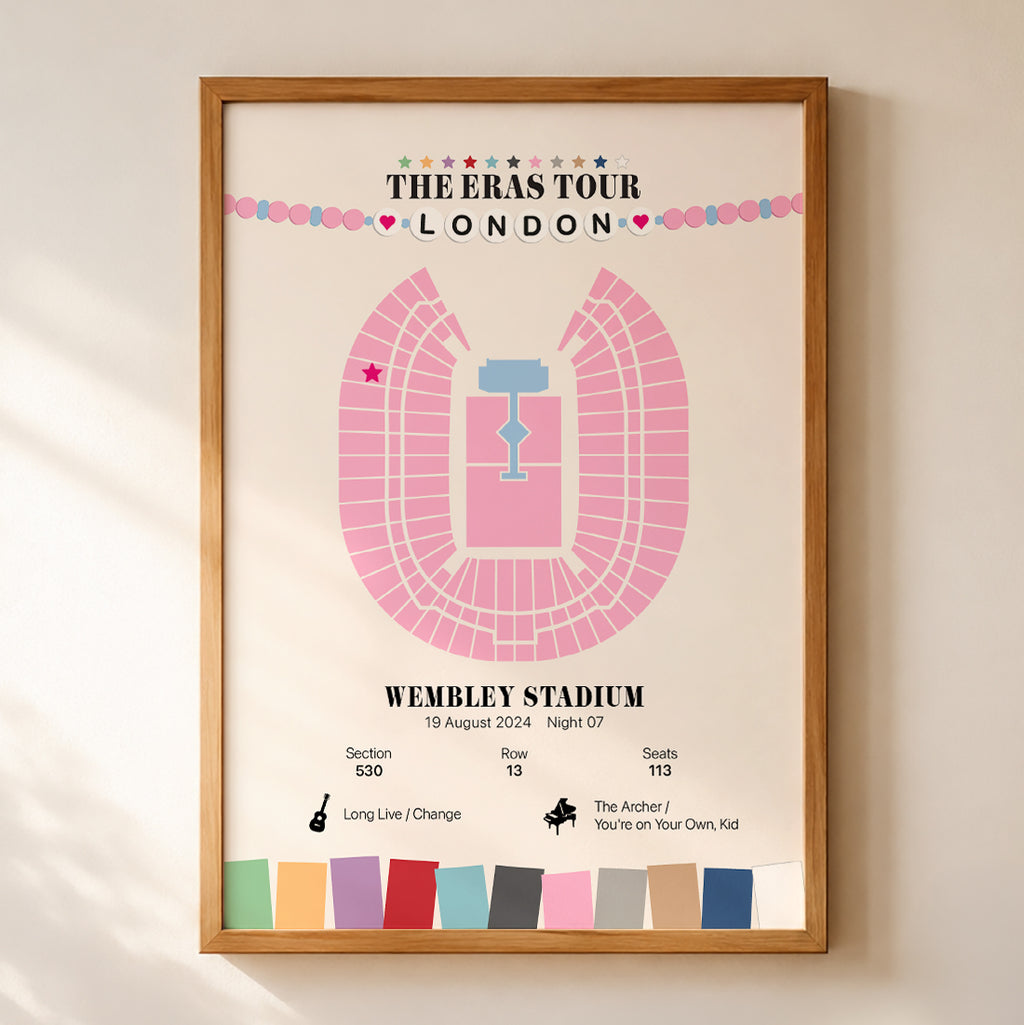 Eras Tour Concert Poster Custom