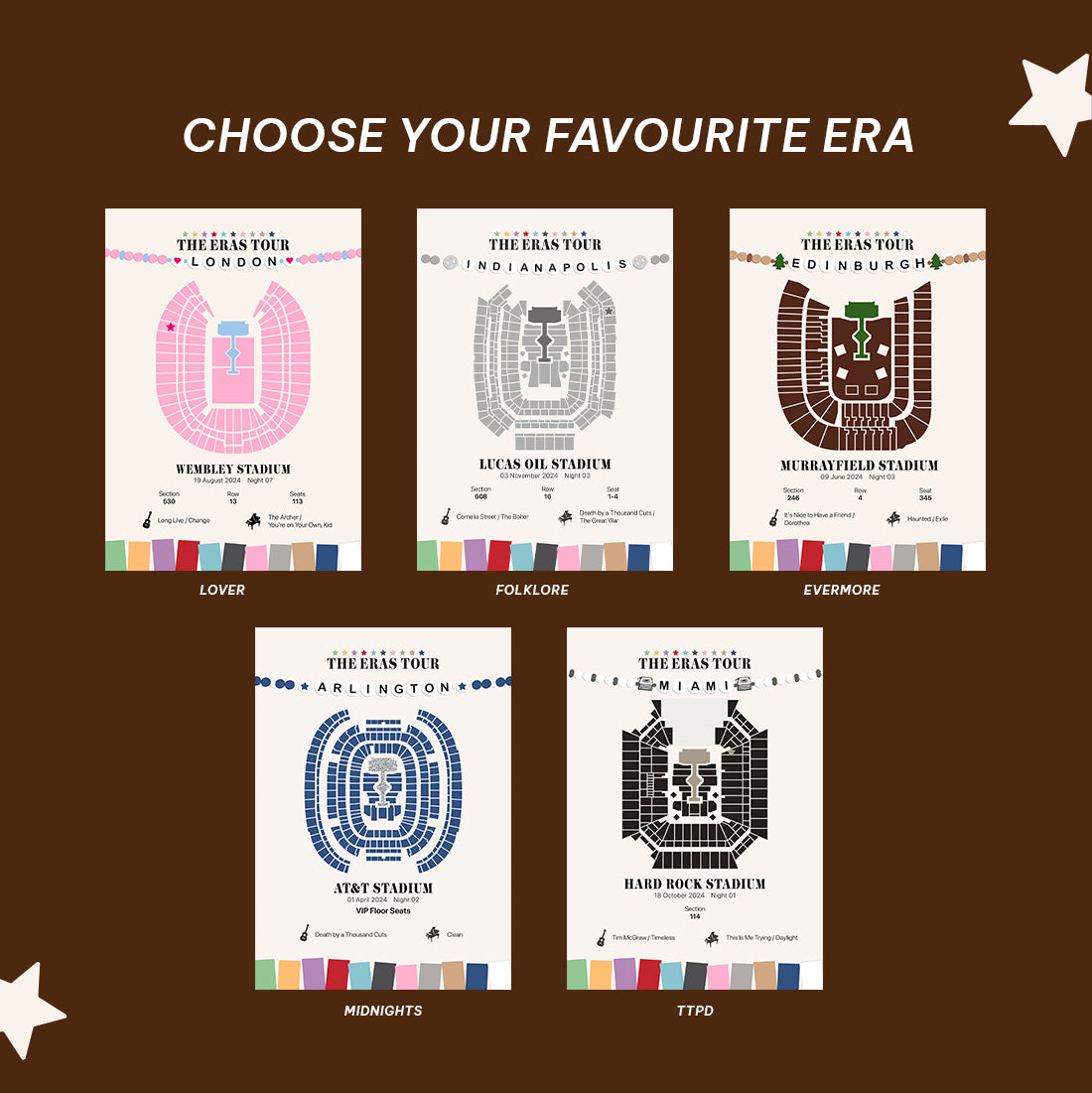 Eras Tour Concert Poster Custom